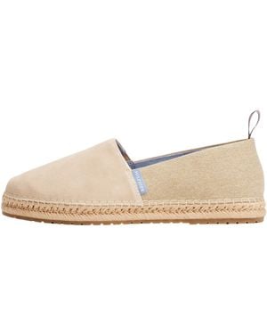 Tommy Hilfiger Alpargatas Hombre Flex Mix de Ante - Negro