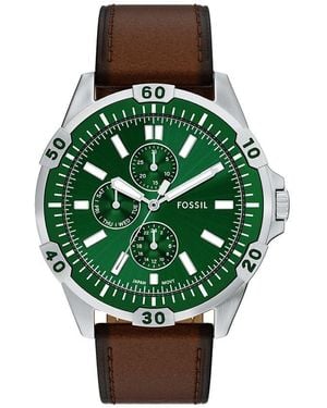 Fossil Orologio Analogico al Quarzo Uomo con Cinturino in Pelle FS6147 - Verde