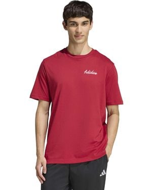 adidas Novelty Bowl Graphic T-shirt - Red