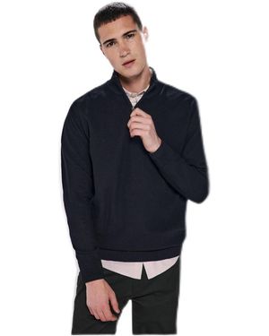 Springfield Jersey de Cuello Mao Structure Daily Gg12 Cremallera - Negro