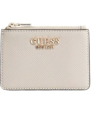 Guess Card Holder Laurel Ii Slg Card Case Taupe - Metallic