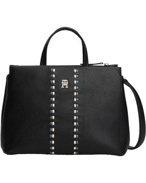 Tommy Hilfiger S Timeless Satchel,black One Size