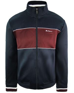Ben Sherman Long Sleeve Zip Up Navy Blue S Panelled Track Jacket 0065218 Navy