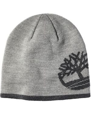 Timberland Reversible Tree Logo Cuffless Knit Hat Beanie - Grigio
