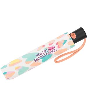 Benetton Benetton Taschenschirm Mini Automatik Aquarell Hearts - multicolor - Weiß