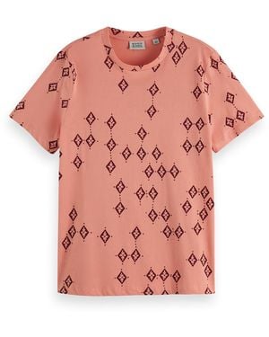 Scotch & Soda T-Shirt Stampata Regular Fit - Rosa