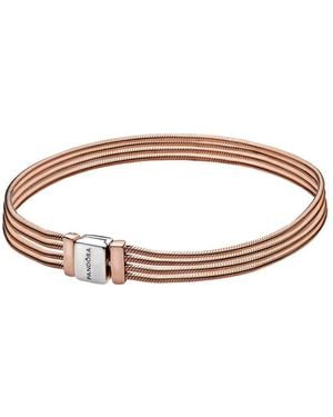 PANDORA Reflexions mehrstrang-schlangen-gliederarmband - Braun