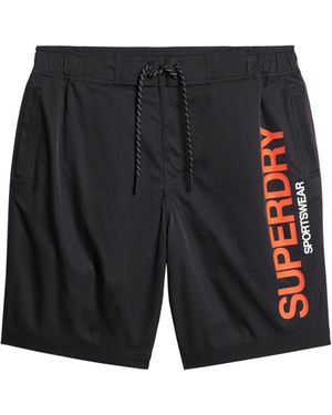Superdry Sportswear Boardshorts aus recyceltem Material Schwarz M