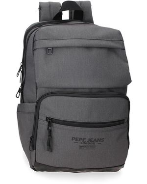 Pepe Jeans Waltford Zaino per portatile 13,3 pollici Grigio 25 x 37 x 10 cm Pelle sintetica e poliestere by Joumma Bags