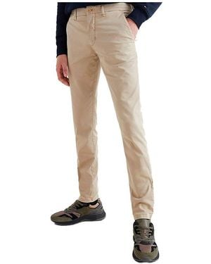 Tommy Hilfiger Hose Bleecker TH Flex Satin Gmd Chino - Natur
