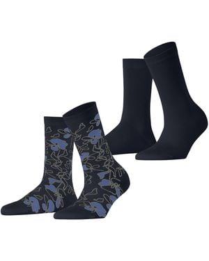 Esprit Flower Sketch Multipack W So coton fantaisie 2 paires - Bleu