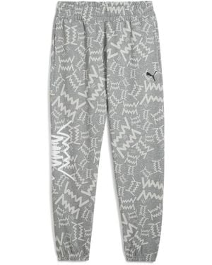 PUMA Gebreide Broek Voor Teamjaws Post Game Broek - Grijs