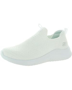 Skechers Ultra Flex Shoe With Air Cooled Memory Foam Insole - White