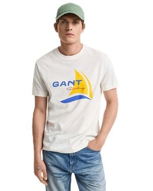 GANT Graphic SS T-Shirt - Weiß