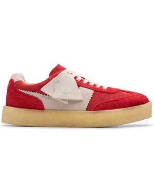 Clarks Originals Tor 80. Red Combi Trainers 26180666