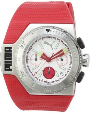 PUMA TIME Orologio Cronografo al Quarzo Uomo con Cinturino in Resina PU101931005 - Rosa