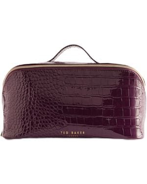 Ted Baker Crocana Imitation Croc Large Washbag in Natural Lyst UK