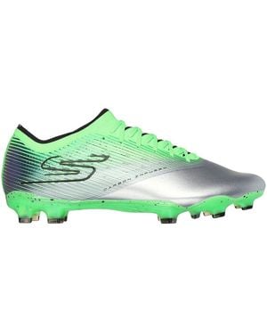Skechers S Razor Adults Firm Ground Football Boots Silver 8.5 Uk - Green