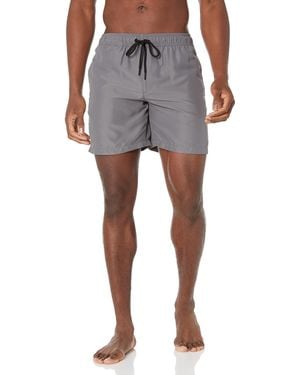 Amazon Essentials 7" Solid Zwembroek Houtskool - Grijs