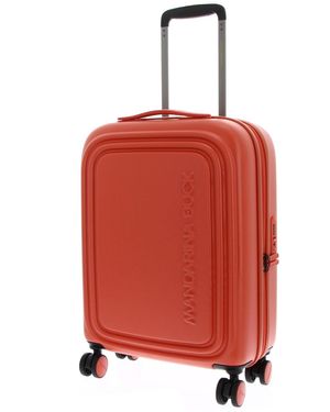Mandarina Duck Logoduck + Expandable Cabin Trolley Ginger - Rosso