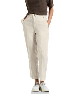 Street One A378743 Leinen-Chino im Casual Fit - Natur