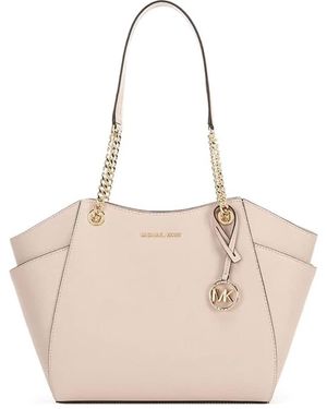 Michael Kors Jet Set Travel Large Chain Shoulder Tote - Natural