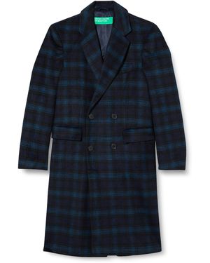 Benetton Cappotto 26feun039 Coat - Blue