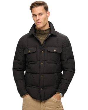 Superdry Padded Surplus Shirt Jacket - Black