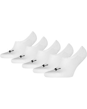PUMA Mid Cut Footie Calcetines adulto - Blanco