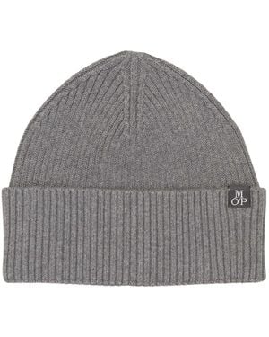 Marc O' Polo Knitted Hat and Scarf Set Graphite Grey Melange - Grau