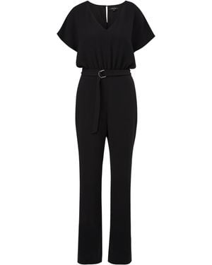 Comma, Overall mit integriertem Gürtel schwarz 46