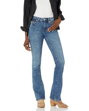 True Religion Becca Mid Rise Bootcut Flap Jean - Blue
