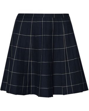 Superdry Vintage Pleated Mini Skirt 2xs - Blue