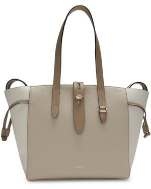 Furla Net Tote Bag 29 M Fullmoon + Marshmallow + Greige - Grau