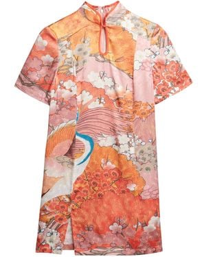 Superdry Ladies Darin Collar Jacquard Mini Dress - Multicolour