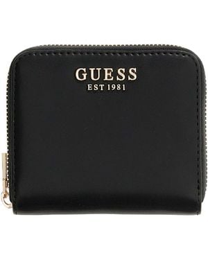 Guess Purse Laurel Ii Slg Small Zip Around Wallet Black