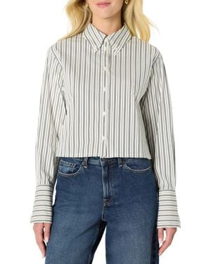 Amazon Essentials Chemise Courte à Col Boutonné en Popeline - Gris