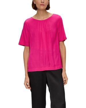 S.oliver Twillbluse aus Viskose - Pink