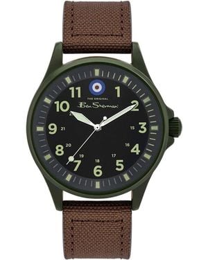 Ben Sherman Brown Leather Watch - Black