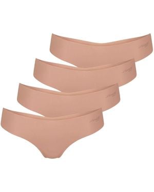 Sloggi 24/7 Cotton Lace Midi Briefs - Natural