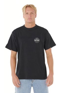 Rip Curl Graphic Short Sleeve Crew Neck T-shirt - Black