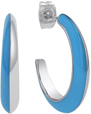 S.oliver Creolen Edelstahl Ohrschmuck - Blau