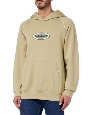Timberland Ovaal Logo Hoodie Color Lemon Pepper Maat M Voor - Naturel