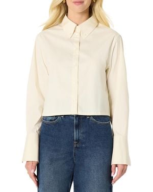 Amazon Essentials Chemise Courte à Col Boutonné en Popeline - Bleu