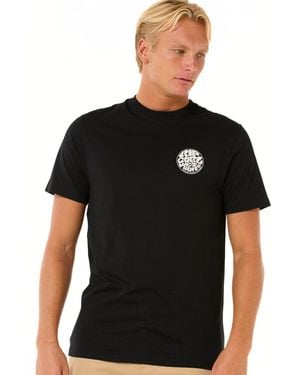 Rip Curl Graphic Short Sleeve Crew Neck T-shirt - Black