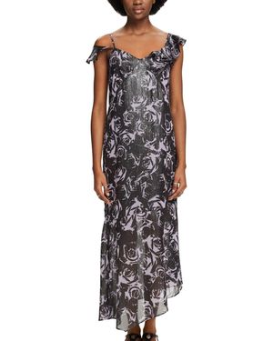 esprit abendkleid grau