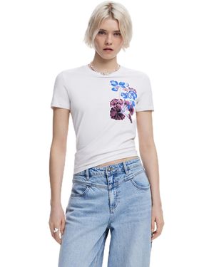 Desigual Ts_botanical_lacroix - Blauw