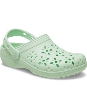 Crocs™ Classic Floral Cut Out Clog K - Verde