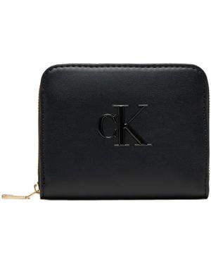 Calvin Klein Raised CK Medium Zip Around Lv04f1026g - Nero