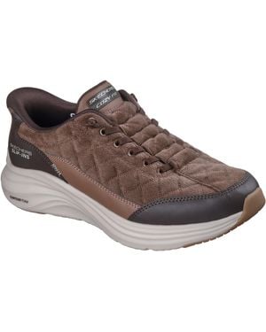 Skechers Wide Fit Hands-free Slip-ins D'lux Walker 2.0 Reeler Trainer - Brown
